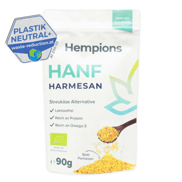 Hemp Harmesan, vegan Parmesan, in plastic neutral 90 g Doypack