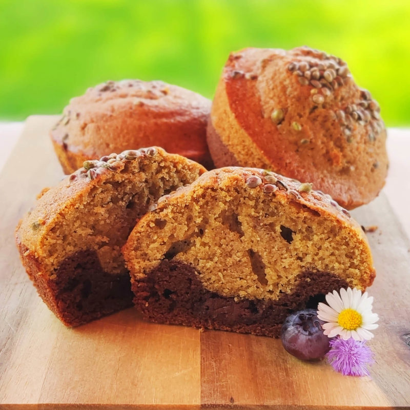 Hanfprotein Marmor Muffins